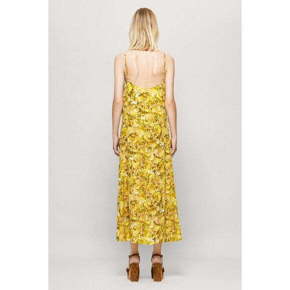 🆕BAUM UND PFERDGARTEN Abiella Spaghetti Strap Maxi Dress Yellow EU 38, US 8 - Picture 2 of 11